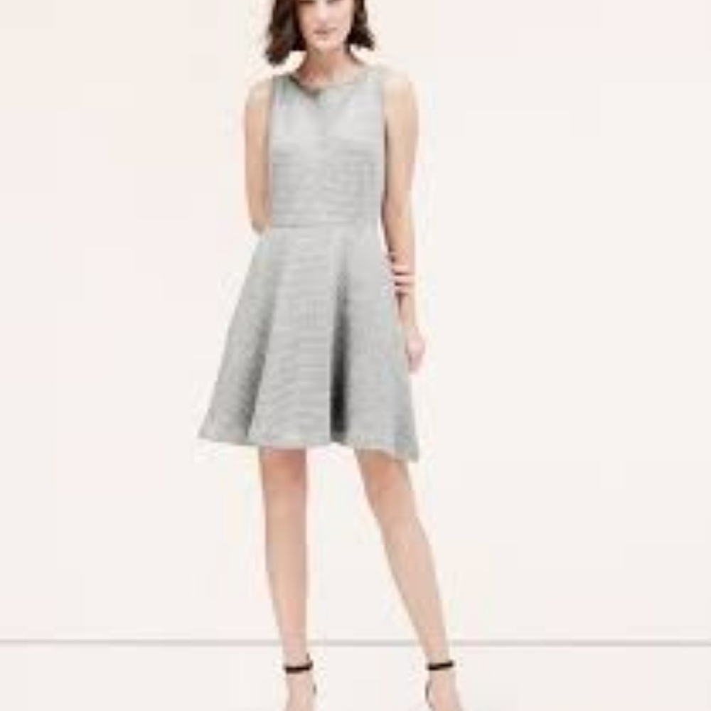 Loft dress size 2, light grey color, Flare